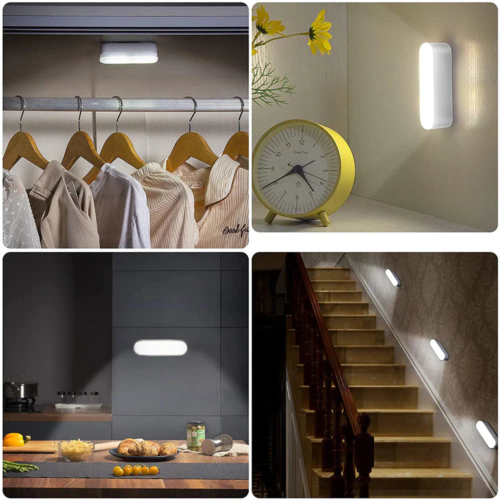 USB Oplaadbare Bewegingssensor Wandlamp – Draadloos met 3 Dimbare Lichtkleuren voor Veiligheid en Comfort 7