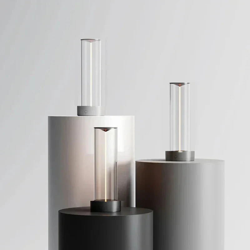 Dimbare Touch Tafellamp Zwart met LED Design - Moderne Nachtkast Lampje voor Sfeerverlichting en Bureaulamp