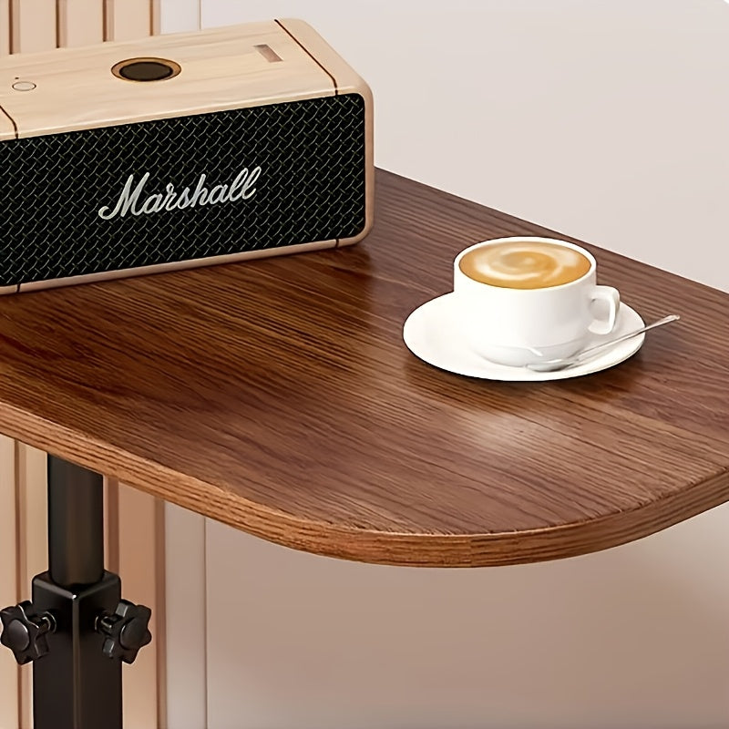 Verstelbare Bijzettafel met Houten Bovenblad en Stalen Frame – Ideaal voor Bank of Bed, Hoogte 45-80 cm 6