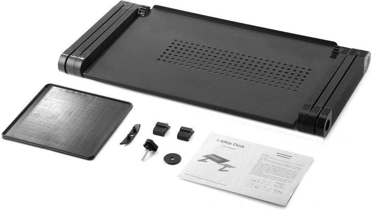 Verstelbare Laptoptafel met 360° Hoekverstelling – Ergonomisch Tafeltje voor Laptop tot 15 Inch, Antislip en Stabiliteit 7