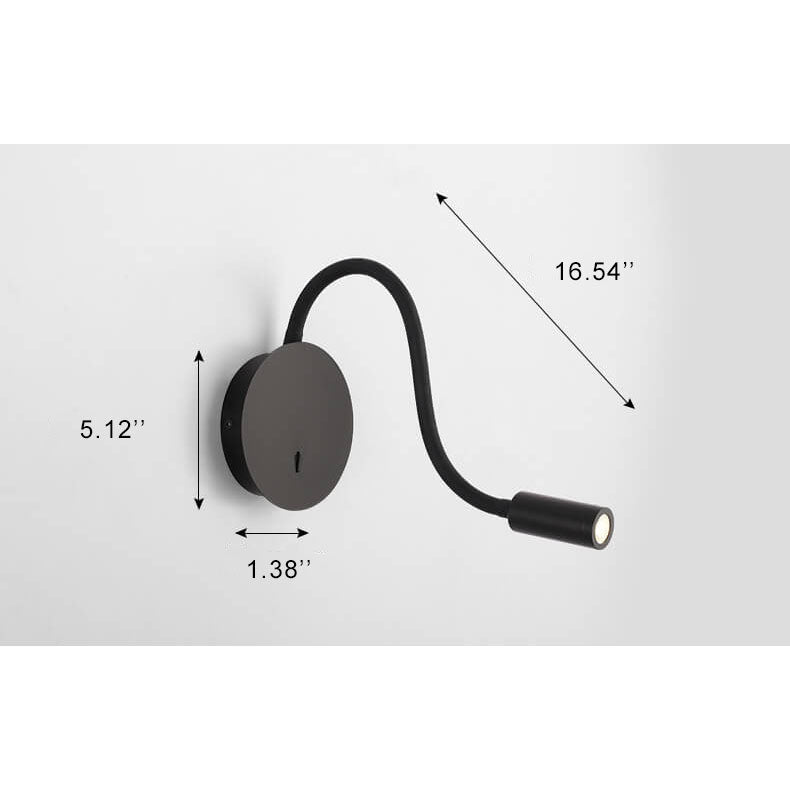 Verstelbare Zwarte LED-Wandlamp met 360-Graden Licht voor Binnen - Modern en Energiezuinig Design 4
