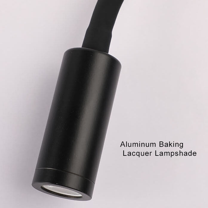 Verstelbare Zwarte LED-Wandlamp met 360-Graden Licht voor Binnen - Modern en Energiezuinig Design 7
