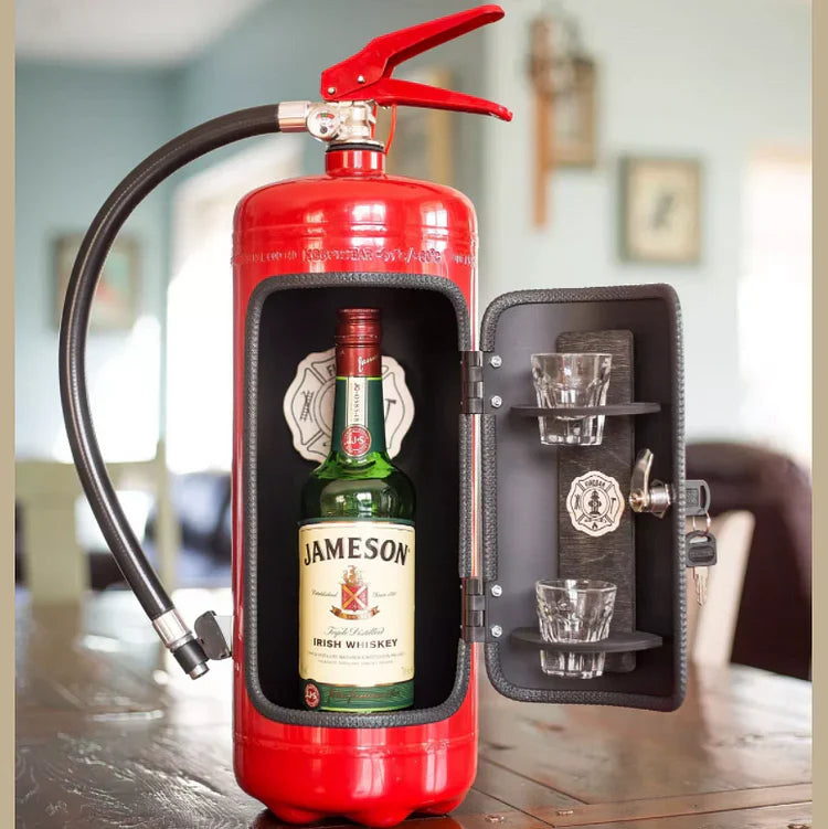 Verstopte Bar in Brandblusser Design – Uniek voor Drankbewaring, Ruimte voor Fles en Accessoires, Metaal, 38 cm x 12 cm x 12 cm 2