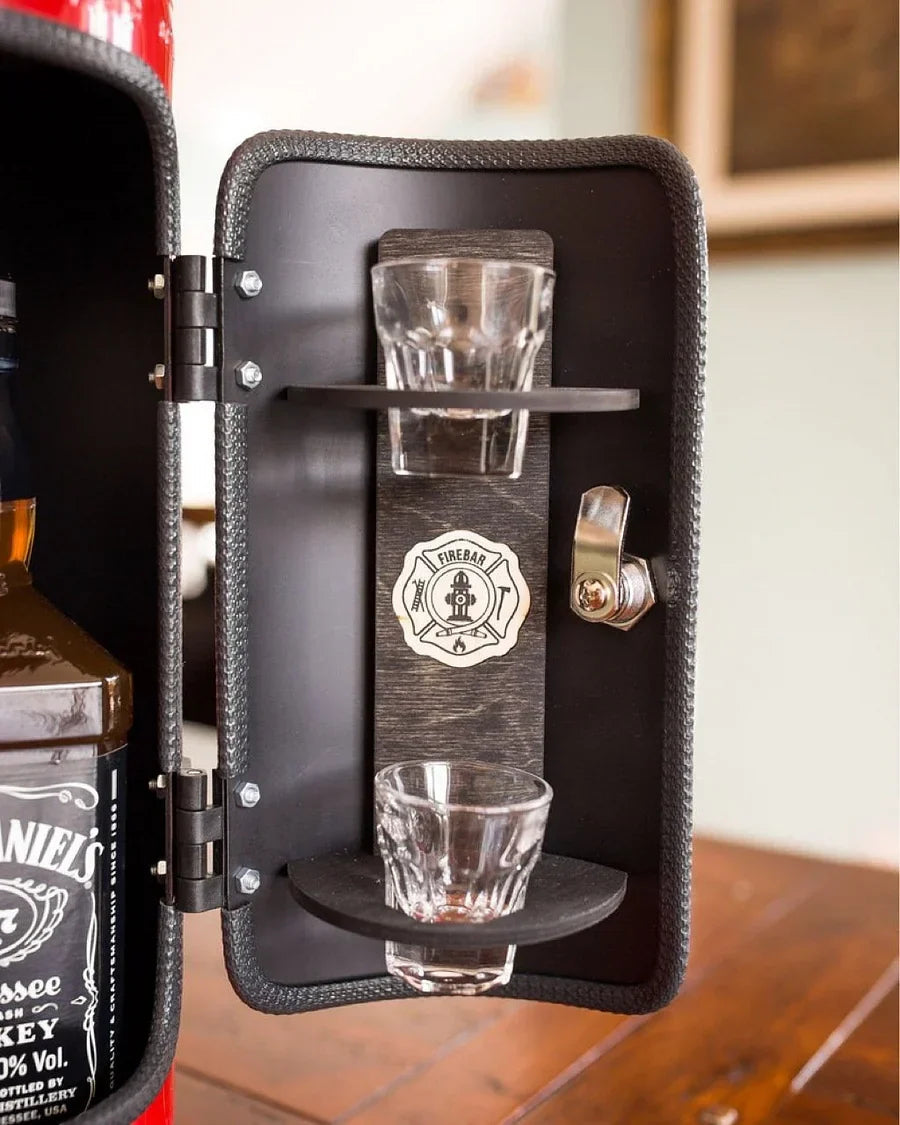 Verstopte Bar in Brandblusser Design – Uniek voor Drankbewaring, Ruimte voor Fles en Accessoires, Metaal, 38 cm x 12 cm x 12 cm 5