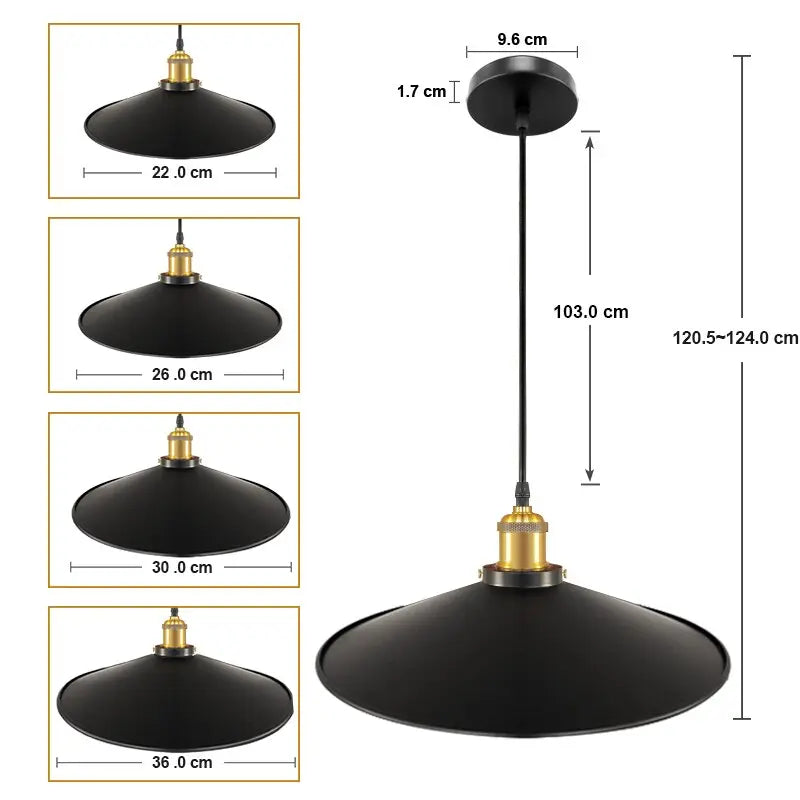 Vintage Industriële Hanglamp met Verstelbare Kabel en Zwarte Kap – Perfect voor de Eetkamer 2