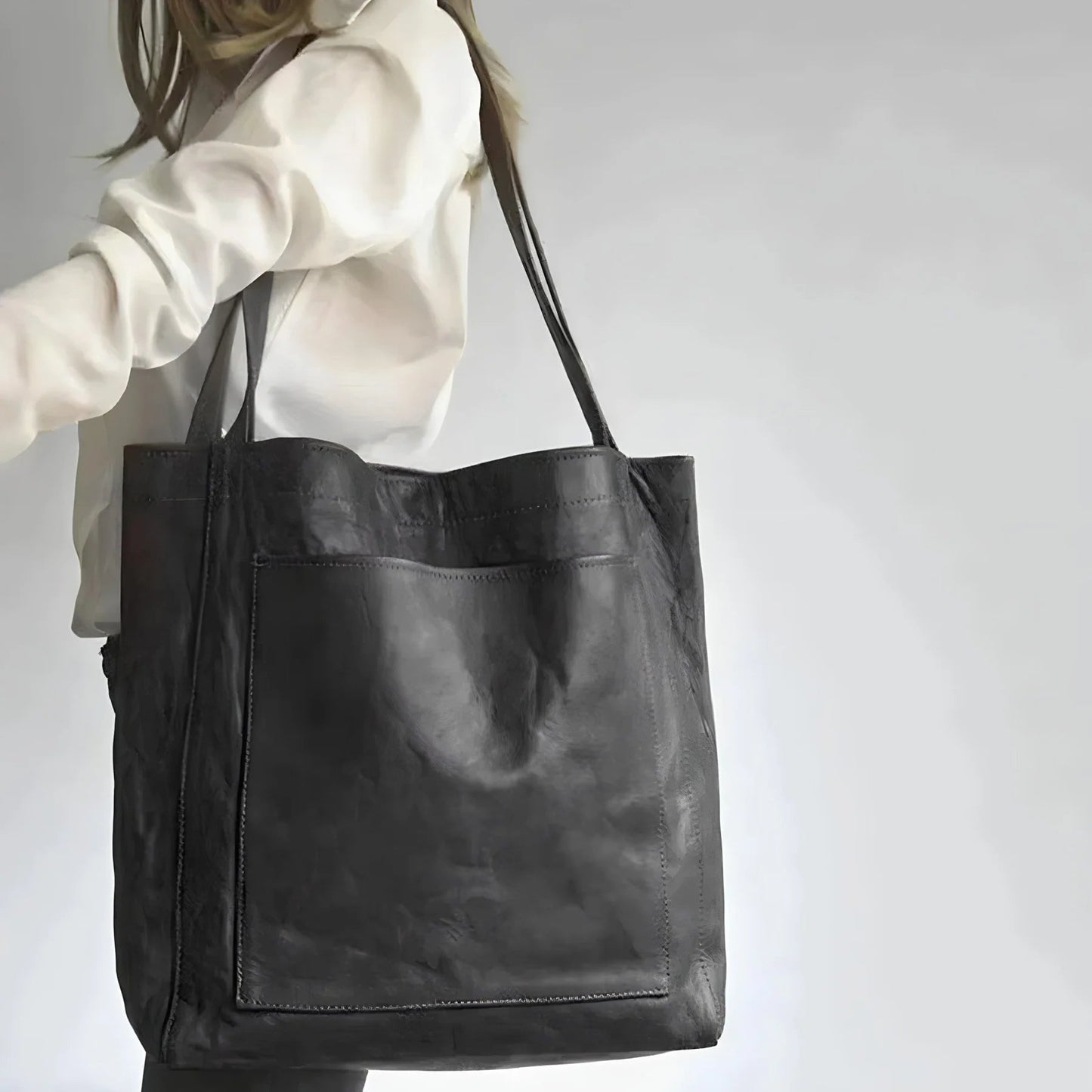 Vintage Leren Damestas Julienne met Luxe Suède Interieur en Duurzame Rits – Grote Dames Tas in Bruin 2