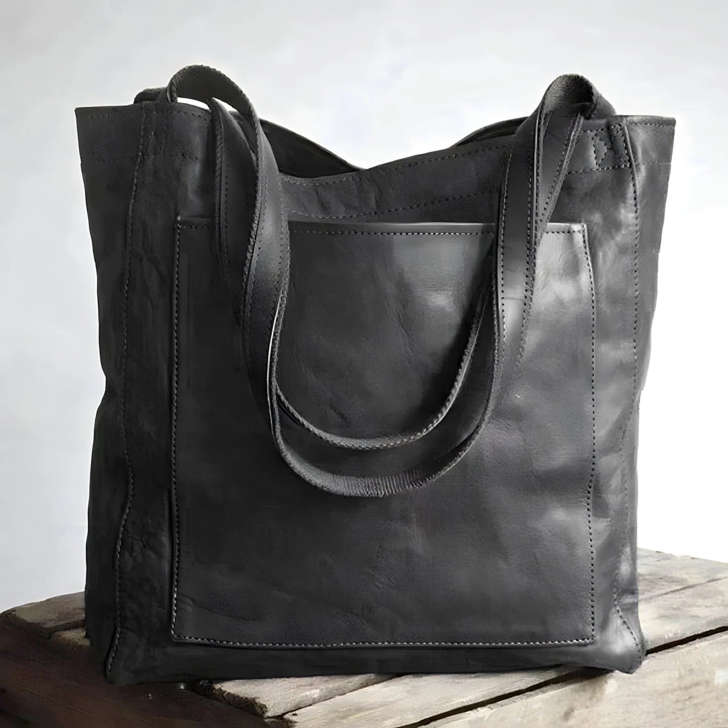 Vintage Leren Damestas Julienne met Luxe Suède Interieur en Duurzame Rits – Grote Dames Tas in Bruin 4