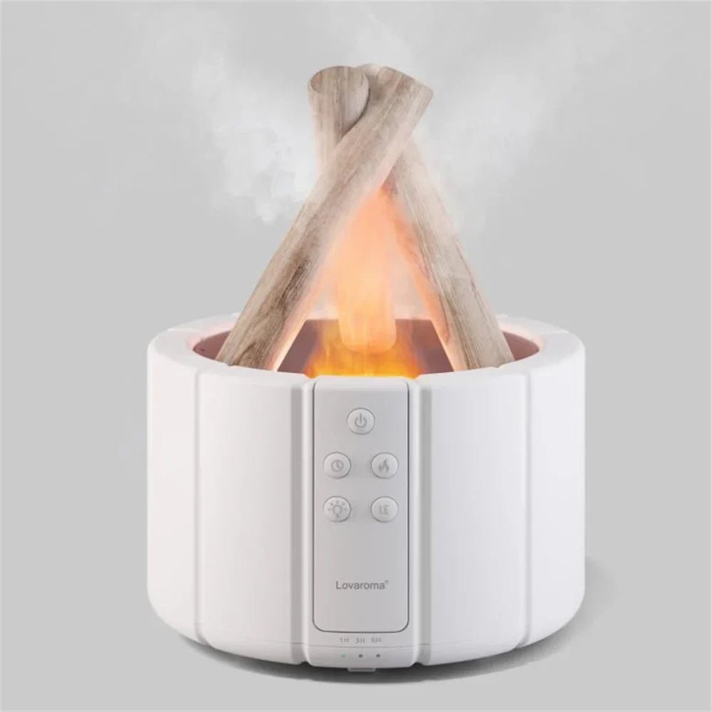 Vlam Luchtbevochtiger Tafellamp met Aromatherapie en Stille Werking 0