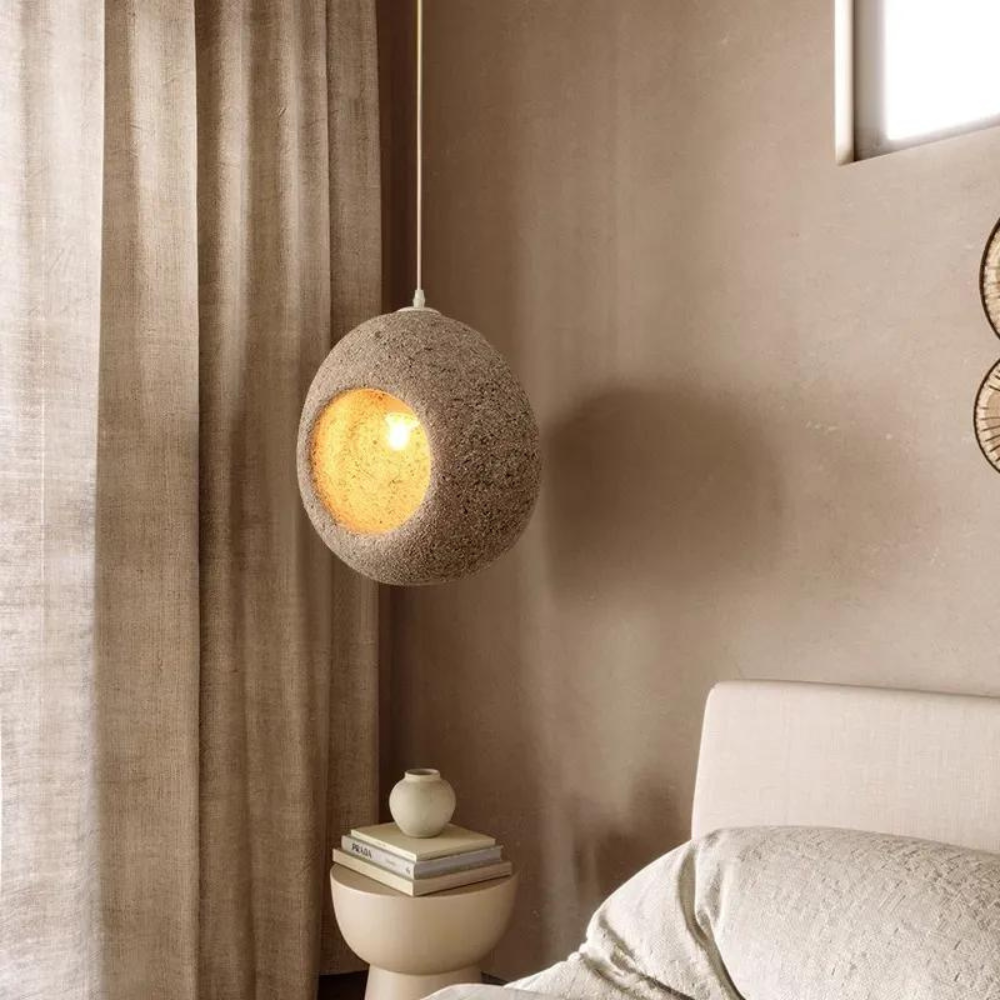 Wabi Sabi Ronde Hanglamp – Bohemian Eetkamer Lamp voor Sfeervolle Verlichting in Woonkamer en Slaapkamer 0