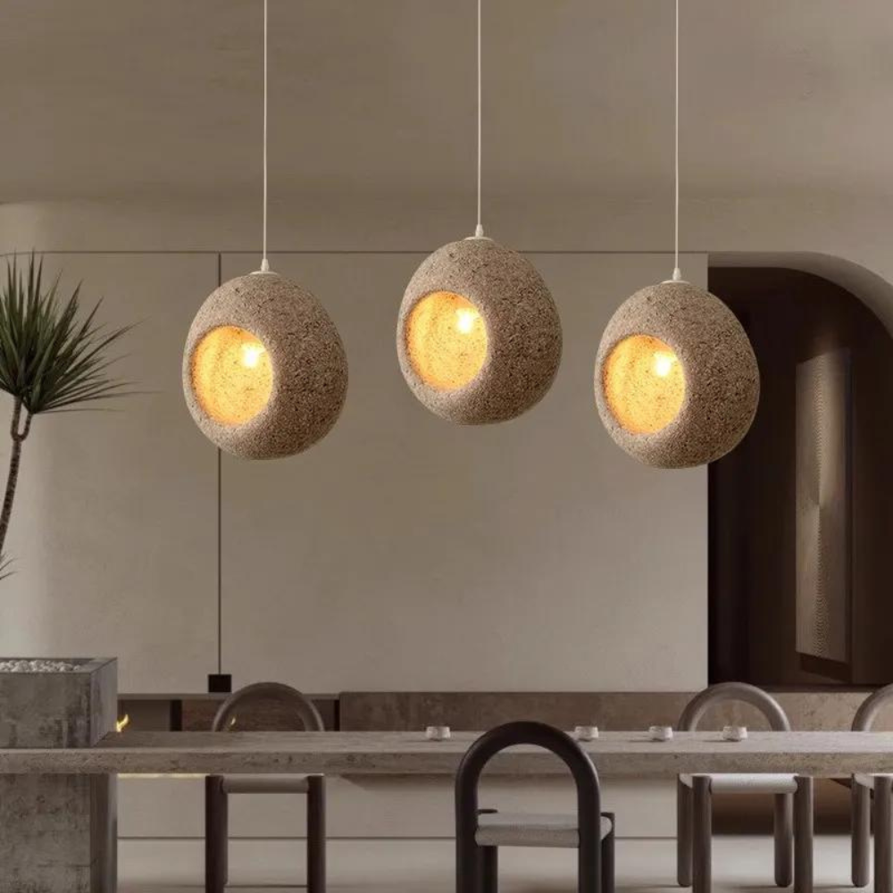 Wabi Sabi Ronde Hanglamp – Bohemian Eetkamer Lamp voor Sfeervolle Verlichting in Woonkamer en Slaapkamer 2