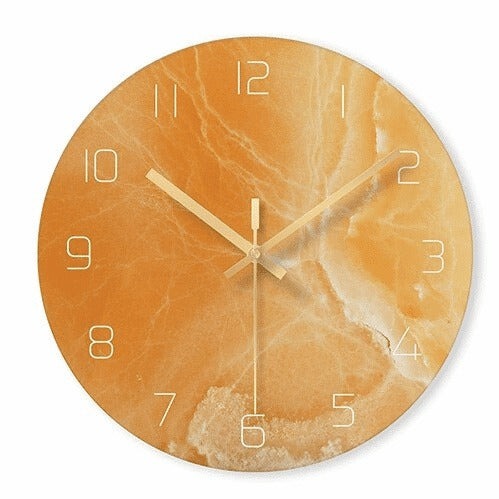Wandklok met Marmerlook en Minimalistisch Design – 30 cm Stille Quartz Klok voor Moderne en Klassieke Interieurs 5
