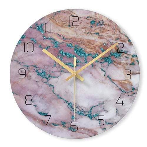 Wandklok met Marmerlook en Minimalistisch Design – 30 cm Stille Quartz Klok voor Moderne en Klassieke Interieurs 8
