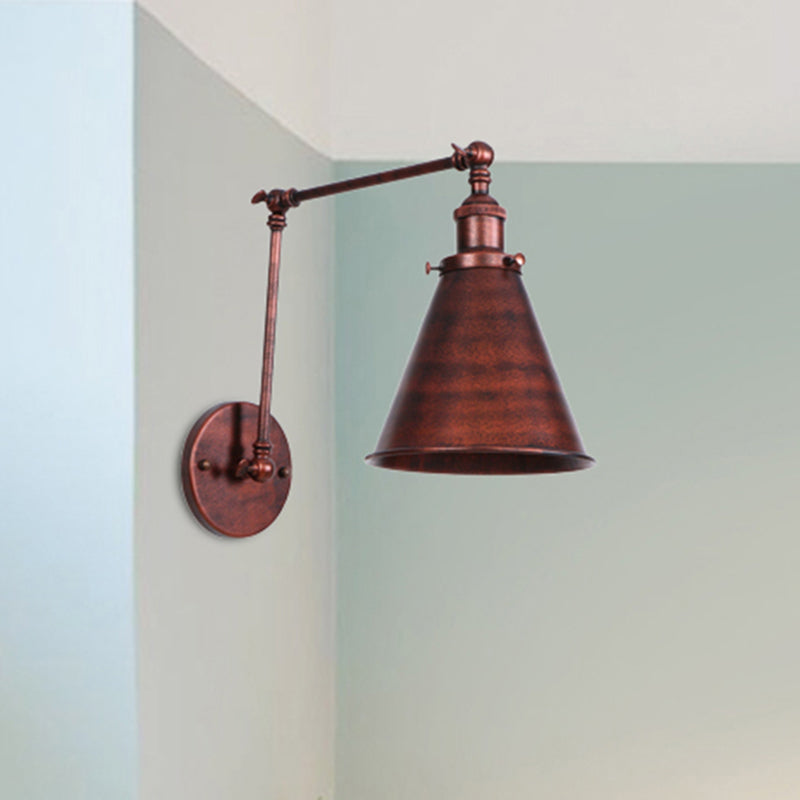 Wandlamp Zwart/Roest in Boerderijstijl met Industrieel Ontwerp – Muurlamp voor Binnengebruik 0