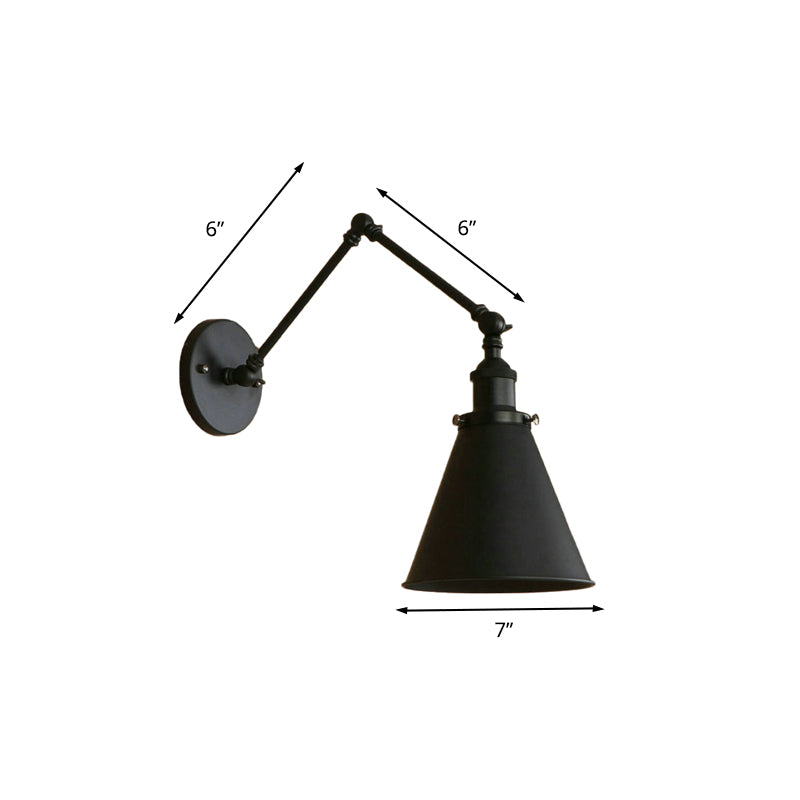 Wandlamp Zwart/Roest in Boerderijstijl met Industrieel Ontwerp – Muurlamp voor Binnengebruik 3