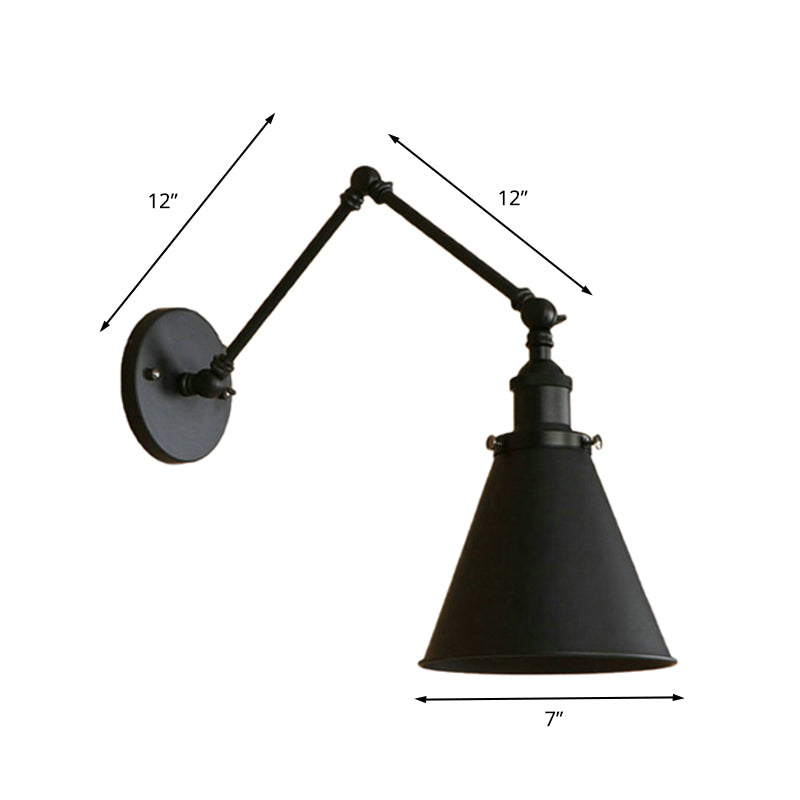 Wandlamp Zwart/Roest in Boerderijstijl met Industrieel Ontwerp – Muurlamp voor Binnengebruik 5