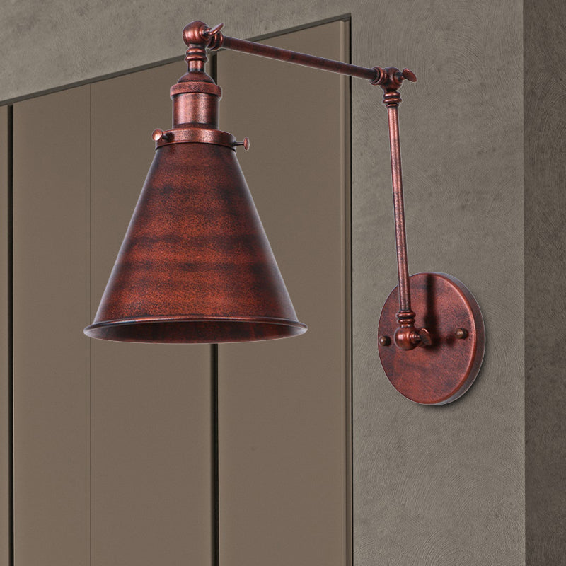 Wandlamp Zwart/Roest in Boerderijstijl met Industrieel Ontwerp – Muurlamp voor Binnengebruik 7