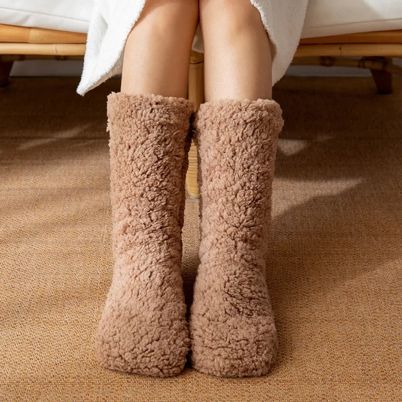 Warme Fluwelen Wintersokken voor Dames en Heren - Thermosokken voor Ultiem Comfort en Directe Warmte - Perfect voor Thuisgebruik 0