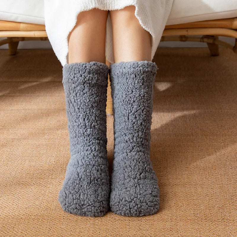Warme Fluwelen Wintersokken voor Dames en Heren - Thermosokken voor Ultiem Comfort en Directe Warmte - Perfect voor Thuisgebruik 4