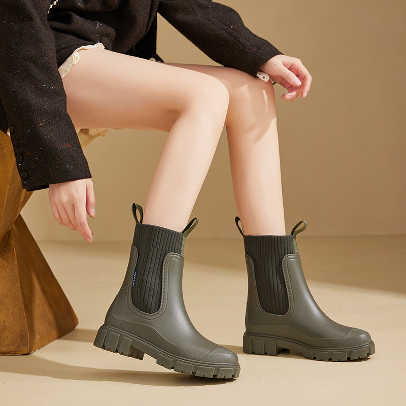 Waterdichte Korte Regenlaarzen Dames met Comfortzool – Lichtgewicht en Duurzaam voor Casual en Outdoor Gebruik 1
