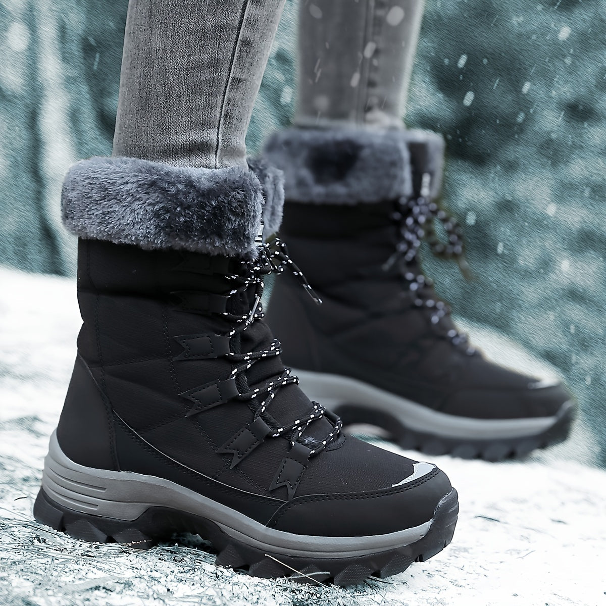 Winterlaarzen Dames met Zachte Voering en Antislip Zool – Comfortabele en Trendy Winterlaarzen voor Koude Dagen 7