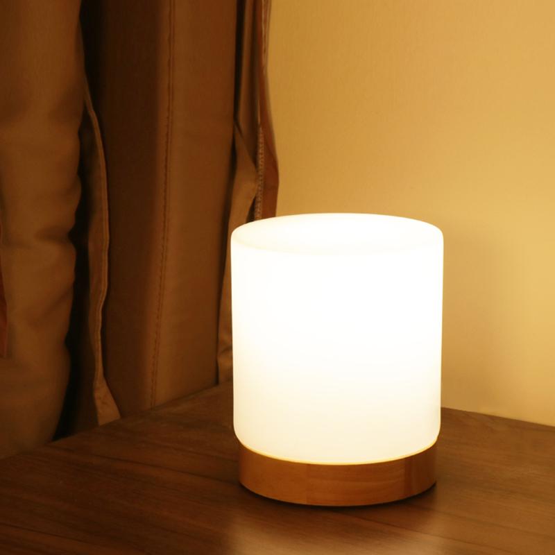 Mini Glazen Tafellamp met Touch-Activatie en 360-Graden Verlichting – Elegant en Compact voor Sfeer en Lezen