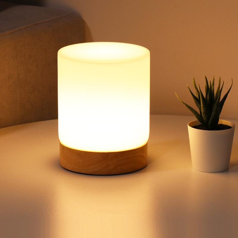 Mini Glazen Tafellamp met Touch-Activatie en 360-Graden Verlichting – Elegant en Compact voor Sfeer en Lezen