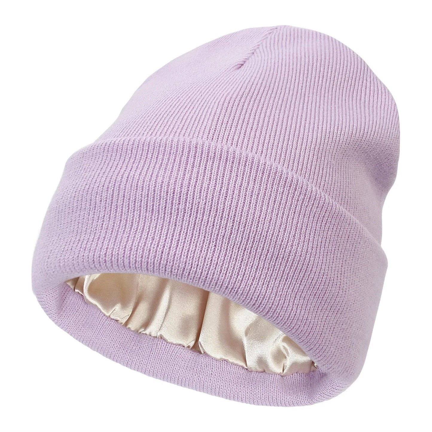 Zijden Beanie voor Winterbescherming - Pluisvrij Haar, Comfortabele en Elegante Hoed - Wol en Zijde, 22 x 23 cm 11