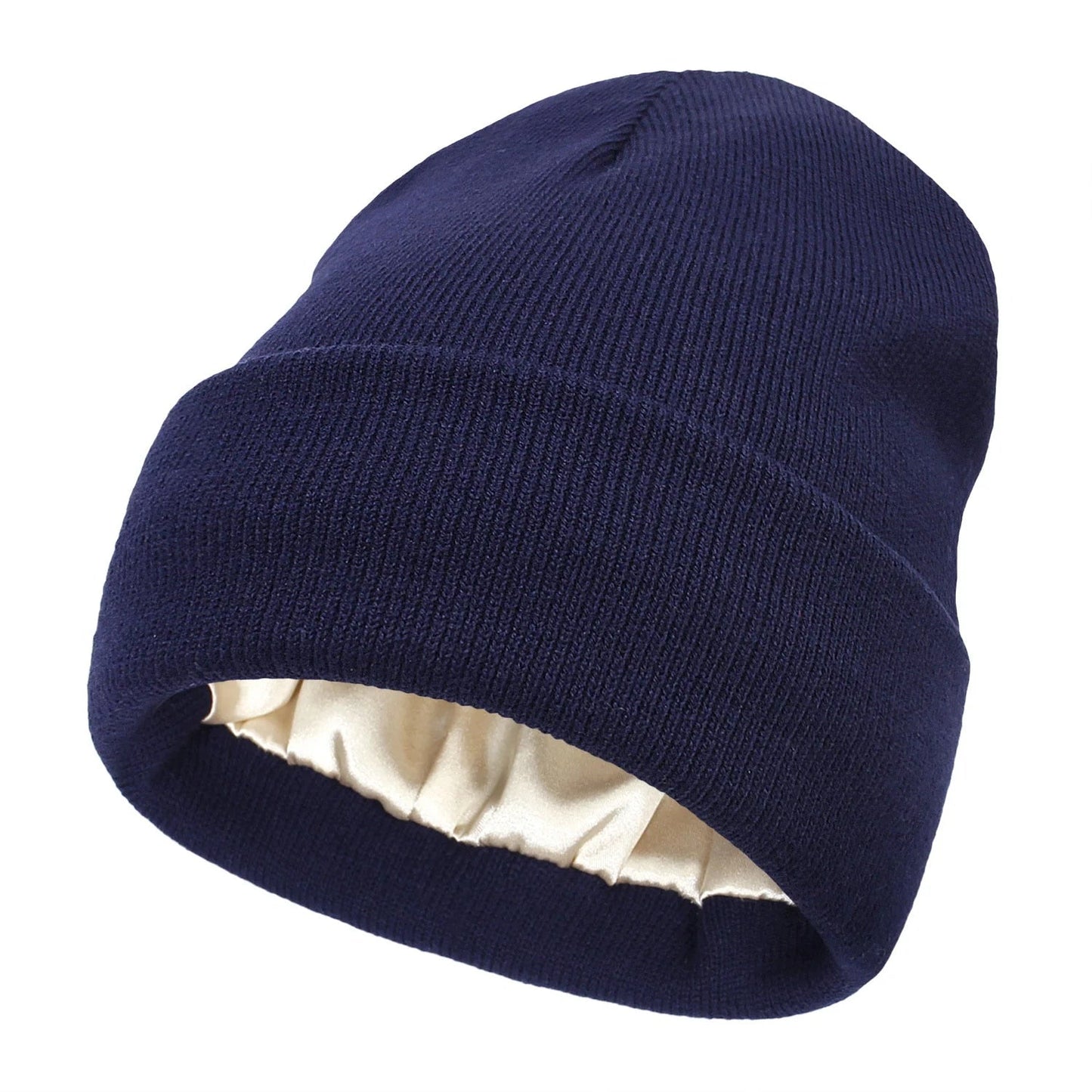 Zijden Beanie voor Winterbescherming - Pluisvrij Haar, Comfortabele en Elegante Hoed - Wol en Zijde, 22 x 23 cm 13