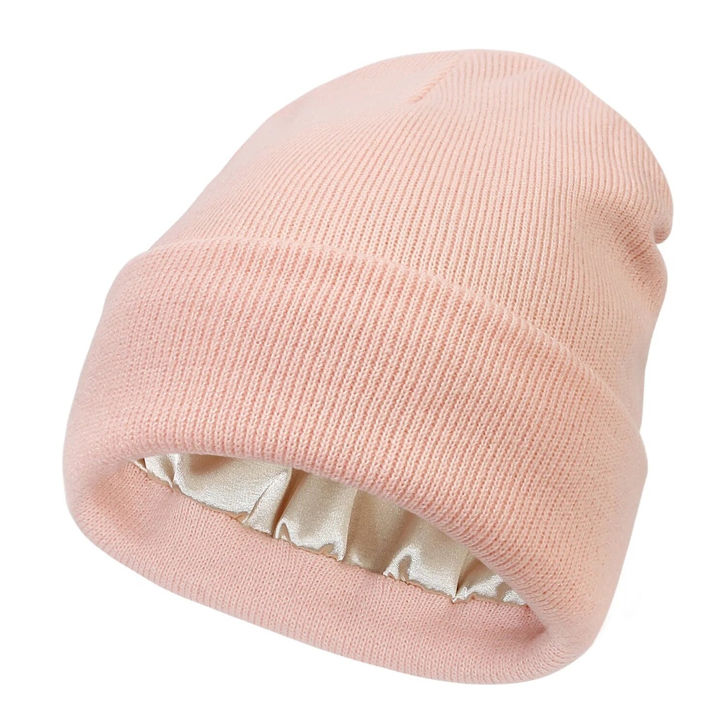 Zijden Beanie voor Winterbescherming - Pluisvrij Haar, Comfortabele en Elegante Hoed - Wol en Zijde, 22 x 23 cm 4
