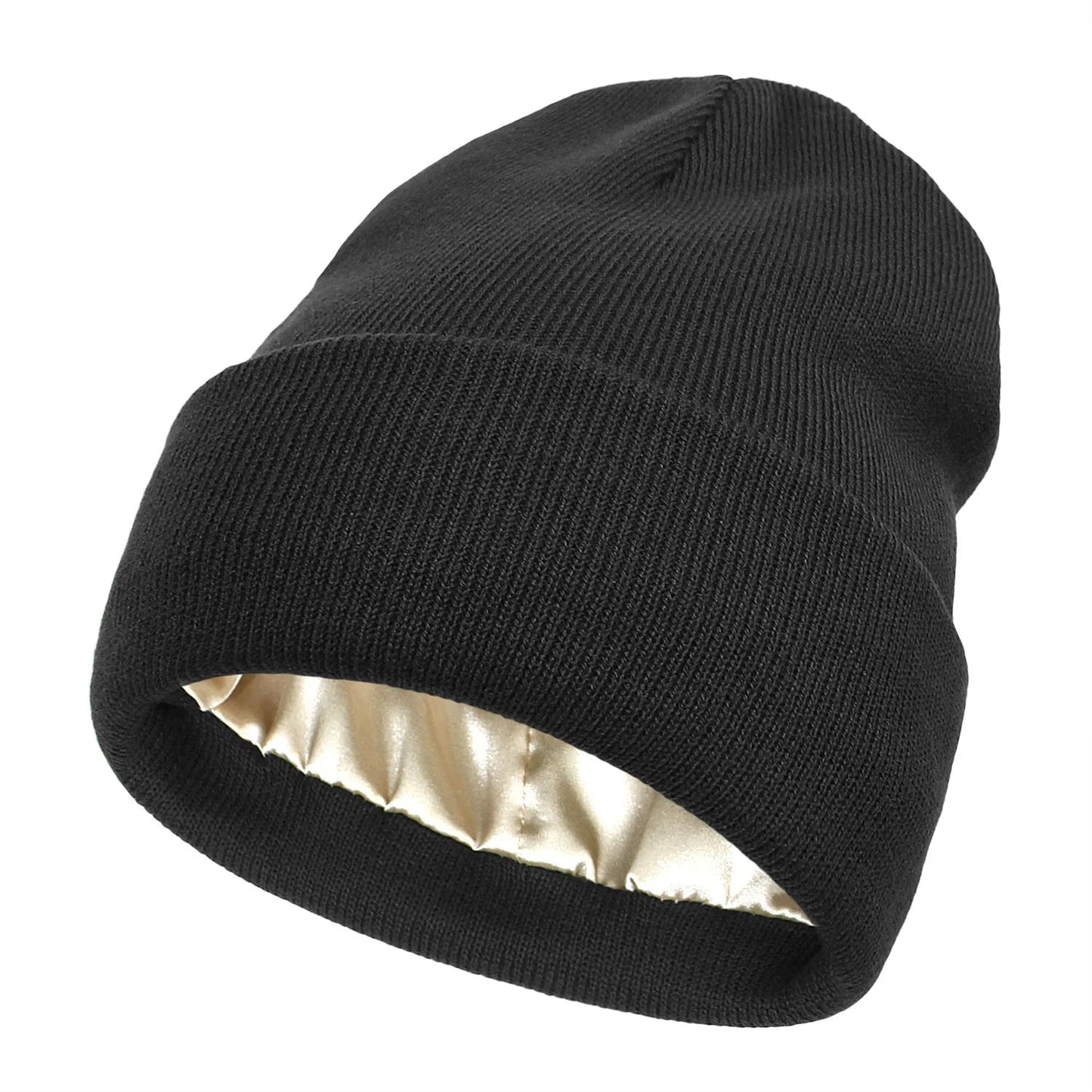 Zijden Beanie voor Winterbescherming - Pluisvrij Haar, Comfortabele en Elegante Hoed - Wol en Zijde, 22 x 23 cm 6