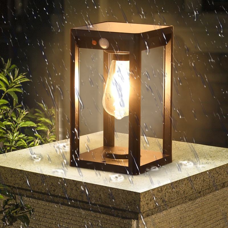 Zonne-energie Buitenlamp met Bewegingssensor – Waterdichte Aluminium Pilaarlamp met LED Verlichting 2