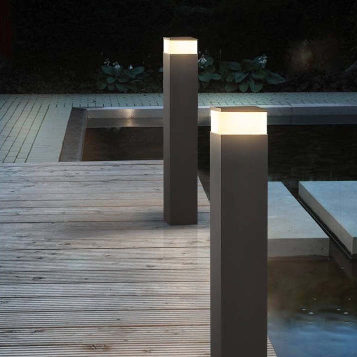 Zonne-energie Buitenlamp van Metaal – Rechthoekige LED Wandlamp Buiten voor Patio's en Tuinen, IP65 Weerbestendig 2