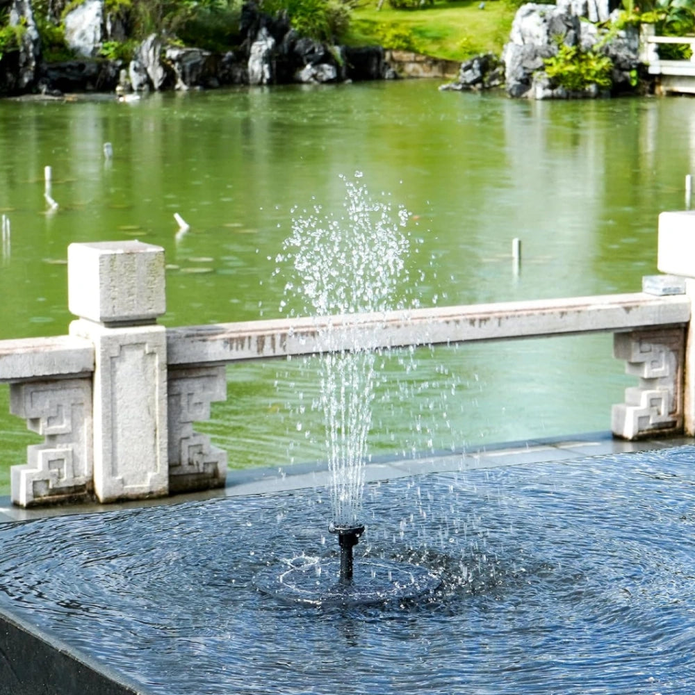 Zonne-energie Waterfontein met 7 Sproeipatronen en Automatische Verlichting voor Tuin en Terras 5