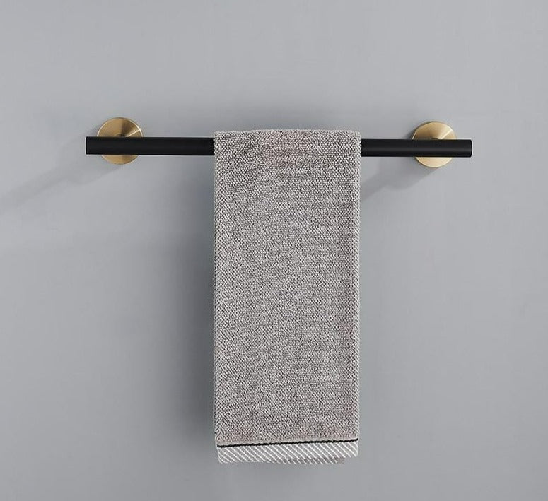 Zwart Gouden Badkameraccessoires Set van Roestvrij Staal – Luxe en Modern Ontwerp voor Stijlvolle Badkamerupgrades 5