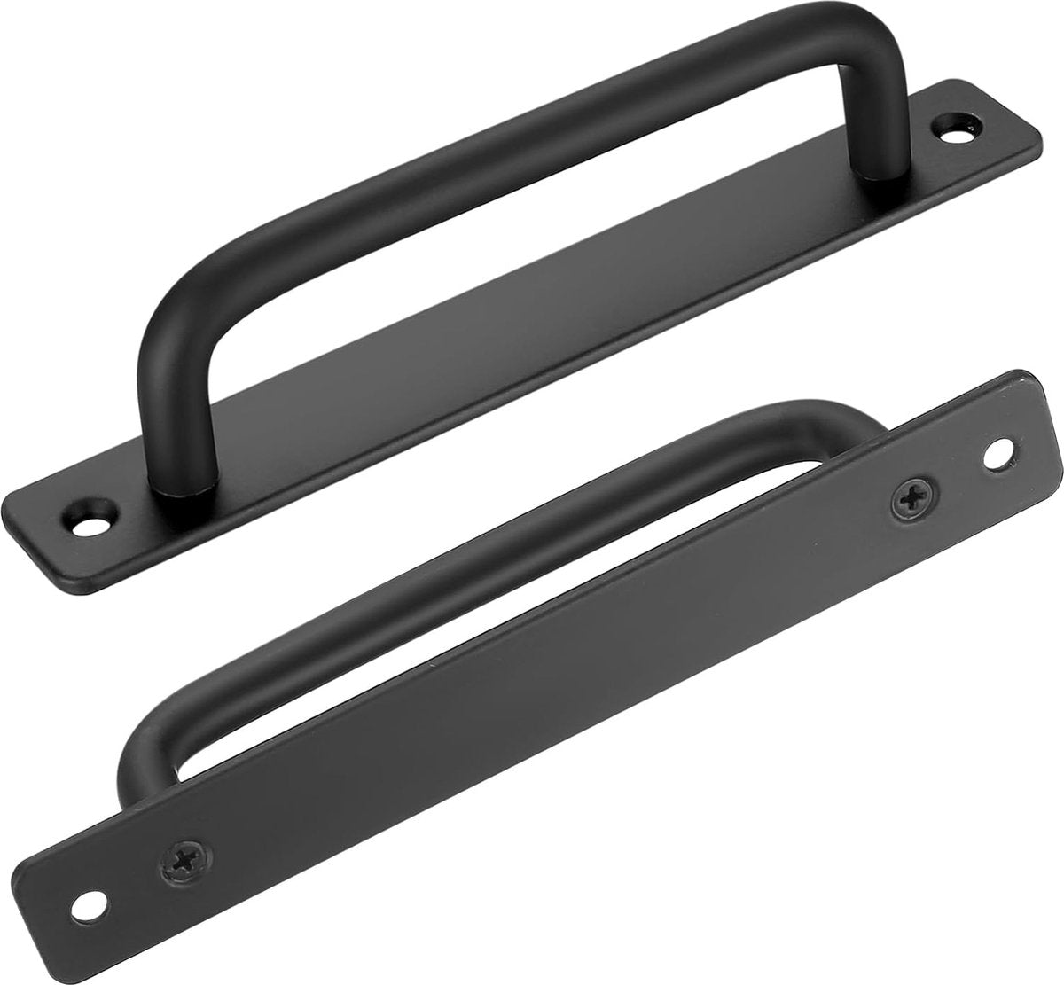 Zwarte Deurgrepen van Gelegeerd Staal voor Schuifdeuren - Set van 4, 180x25mm, Ideaal voor Meubels en Tuinpoorten 2