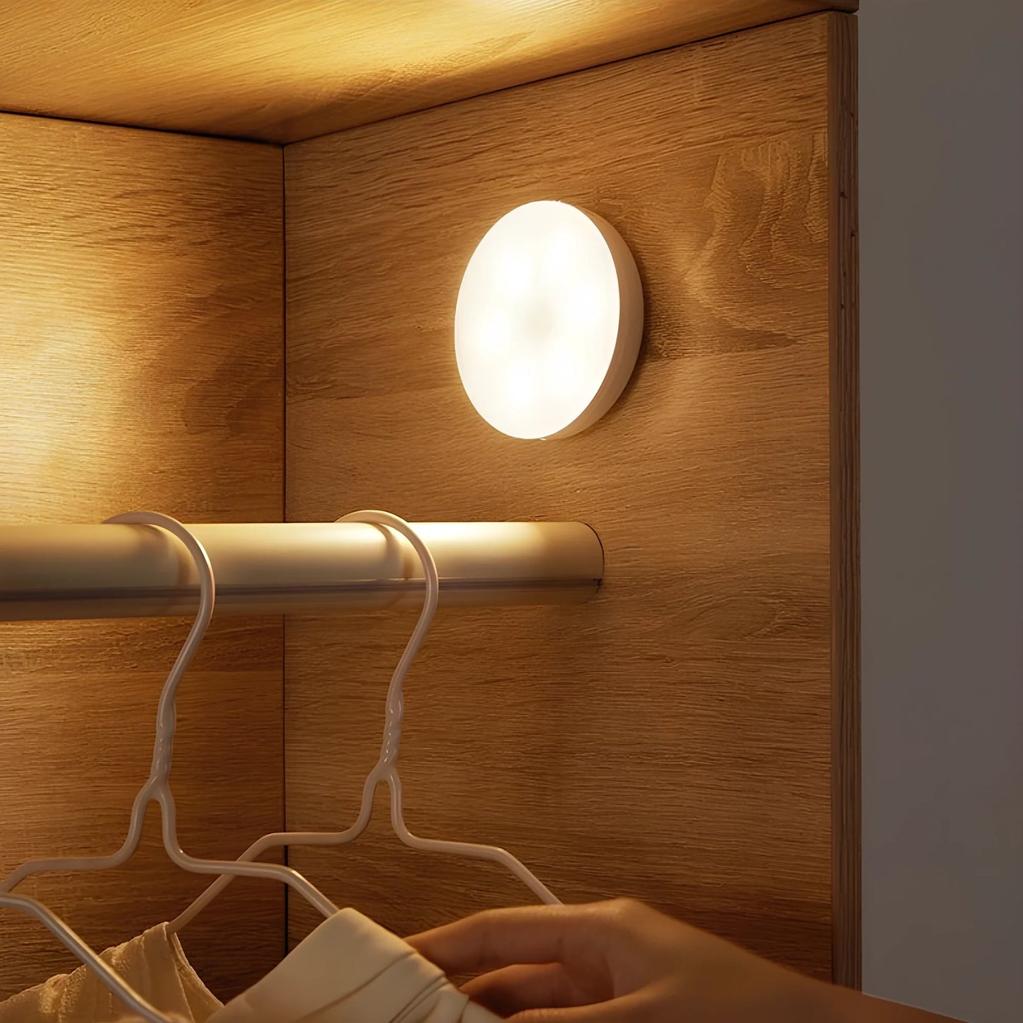 Bewegingslamp met Geavanceerde Sensor – Draadloos, Oplaadbaar en Energiezuinig voor Gangen en Kasten