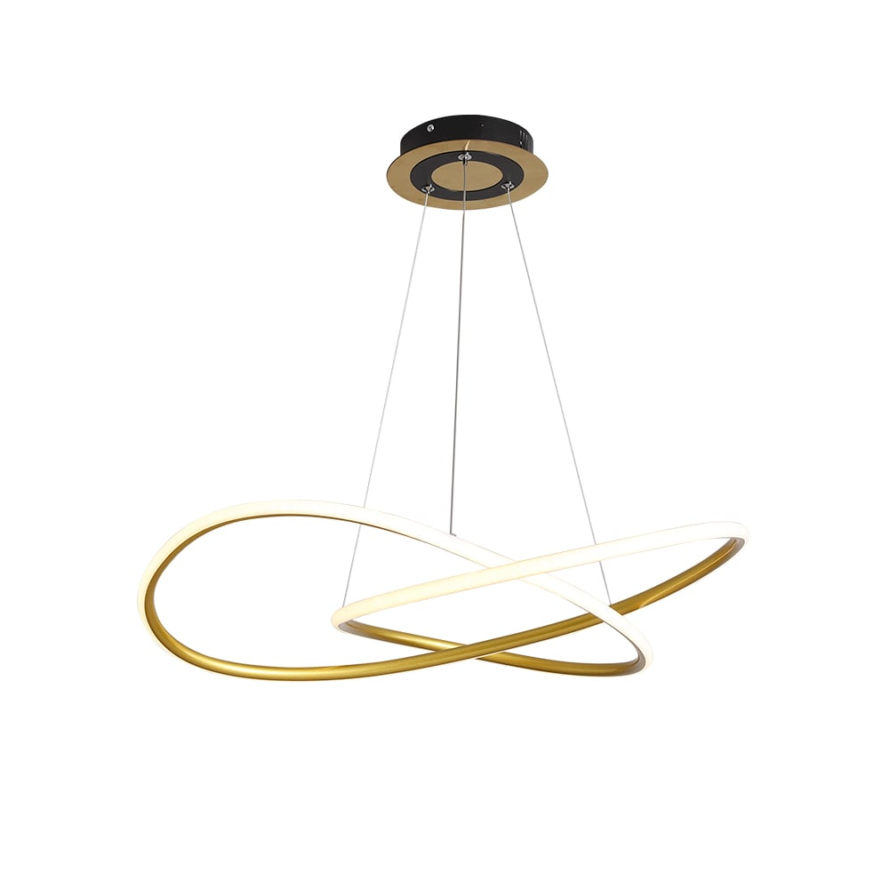 Minimalistische Gouden LED Hanglamp voor Eettafel – Modern Design voor Woonkamer en Slaapkamer
