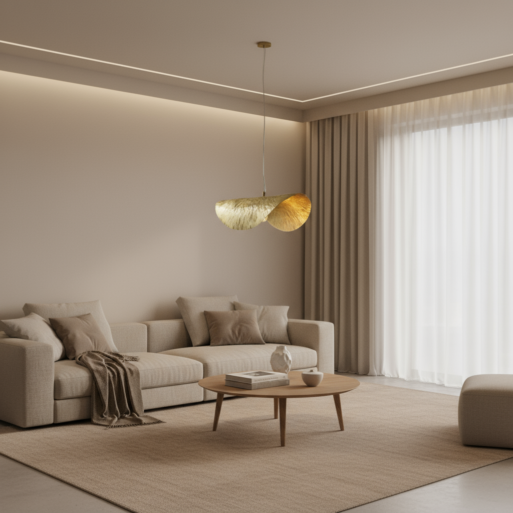 Minuit | Moderne Hanglamp goudkleurig