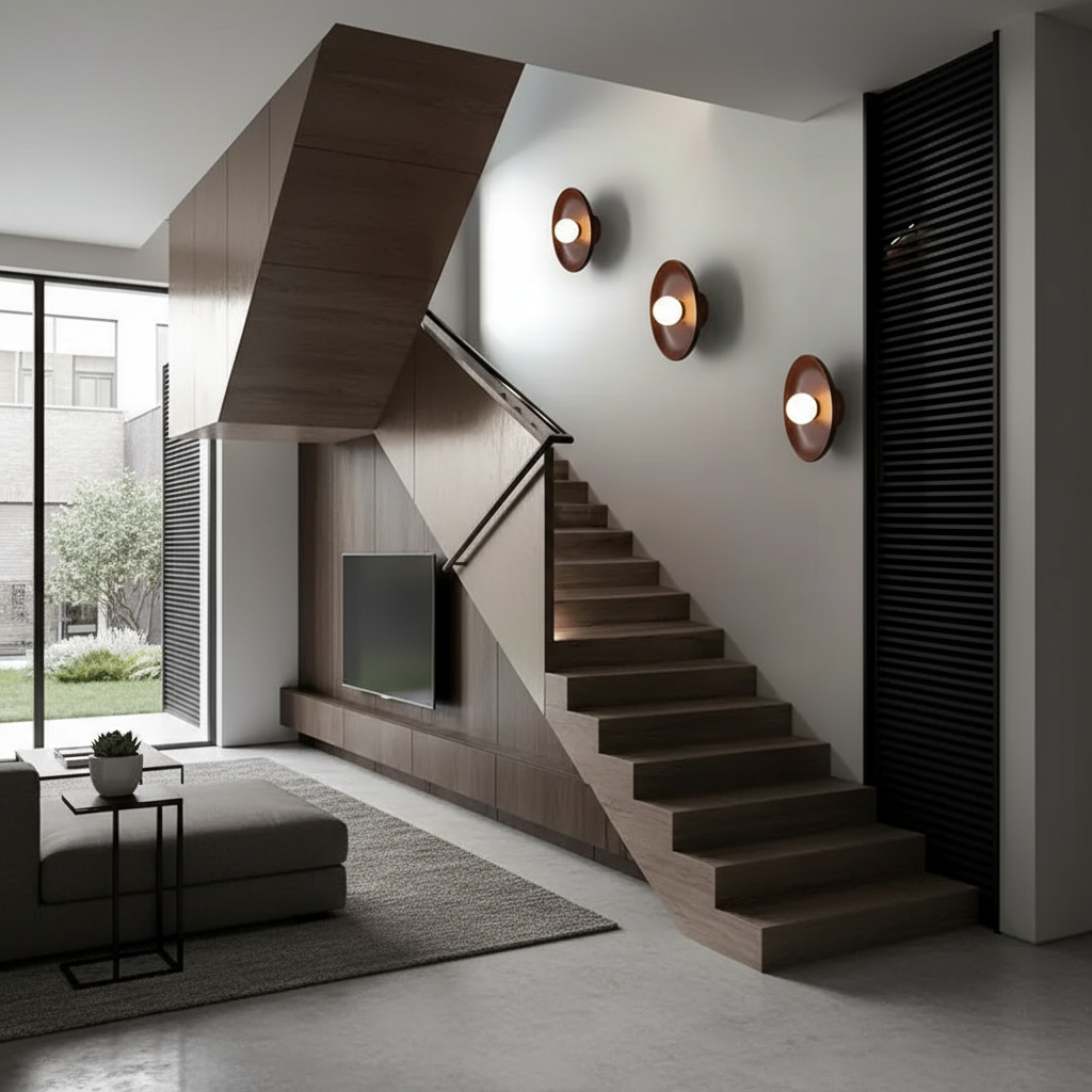 Marée | Landelijke Wandlamp van Hout in Licht en Donker