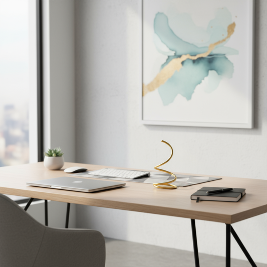 Black LED Table Lamp with Flexible Settings and Modern Design