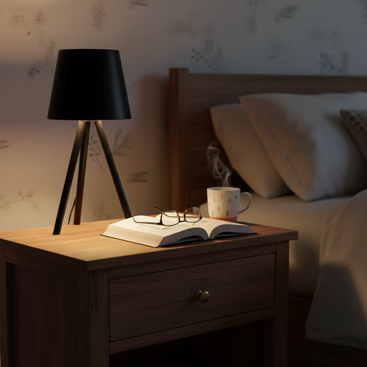 Oplaadbare Tafellamp op Statief met LED en Dimbare Touchfunctie – Modern Minimalistisch Ontwerp