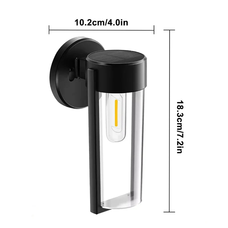 Zonne-energie Wandlamp Buiten IP65 Waterdicht – Set van 4 LED Buitenlampen voor Tuin en Patio
