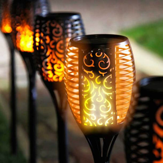 Zonne Tuinfakkel met LED Verlichting - Weersbestendig en Energiebesparend voor Buiten - Sfeervolle Tuinverlichting