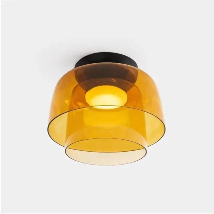 Variant image for Scandinavische Glazen Plafondlamp met LED en Driekleuren Veranderend Licht – Ideaal voor Slaapkamer en Woonkamer-5
