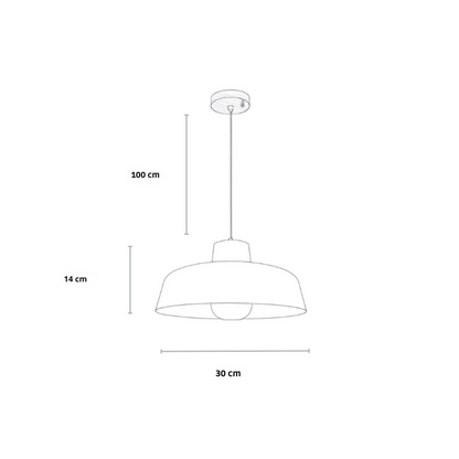 Ruisseau | Scandinavische Hanglamp met Houten Accenten