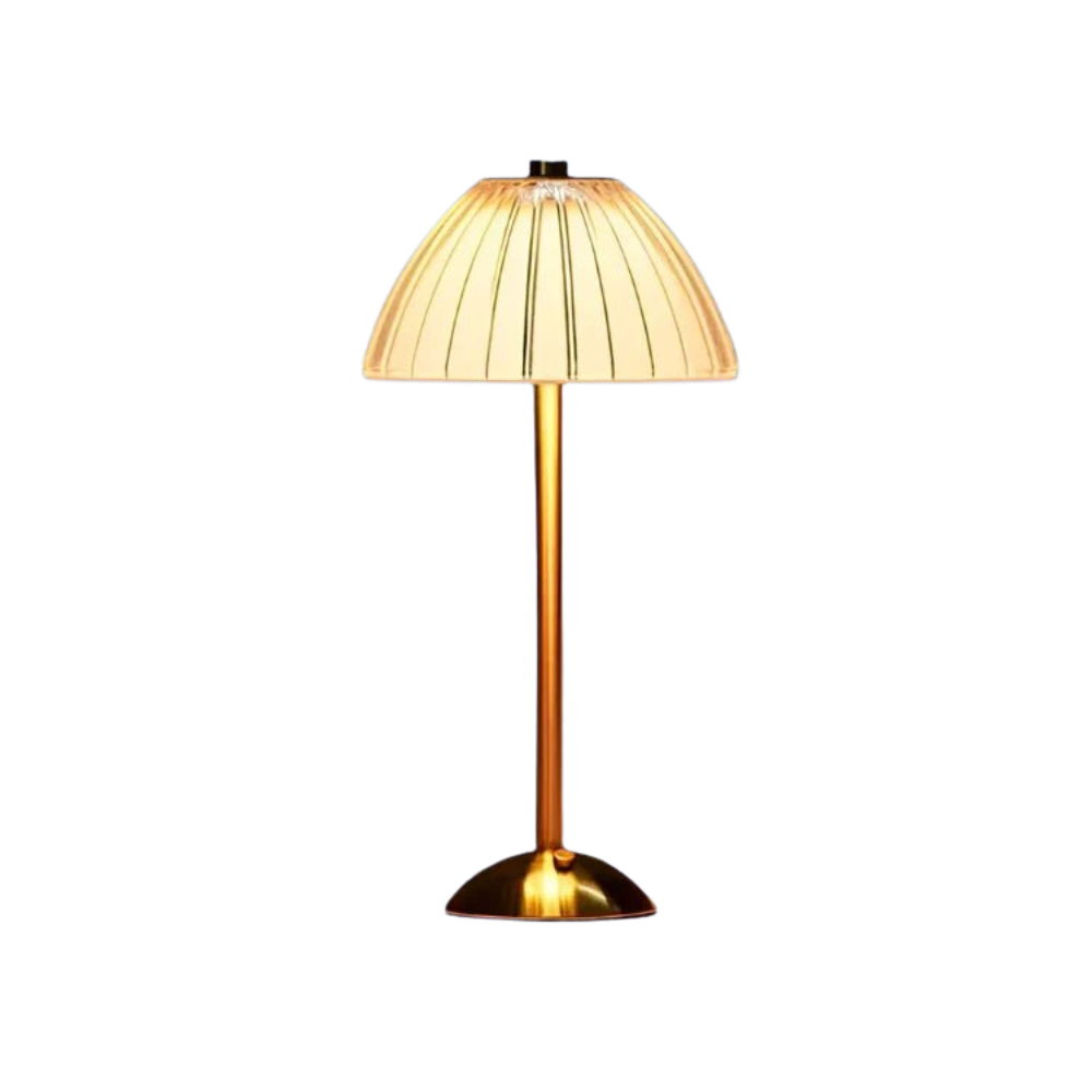 Draadloze Tafellamp van Kristal en Metaal - Elegante Oplaadbare LED Verlichting