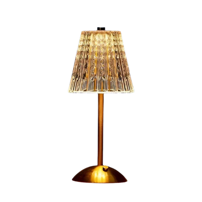 Draadloze Tafellamp van Kristal en Metaal - Elegante Oplaadbare LED Verlichting