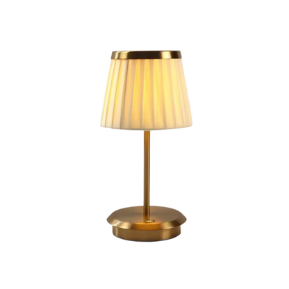 Oplaadbare Tafellamp met Dimbare LED en Aanraakbediening – Zwart en Goud Nachtkast Lampje voor Elegante Verlichting