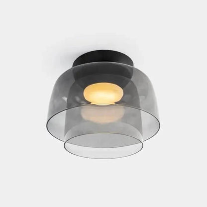 Variant image for Scandinavische Glazen Plafondlamp met LED en Driekleuren Veranderend Licht – Ideaal voor Slaapkamer en Woonkamer-15