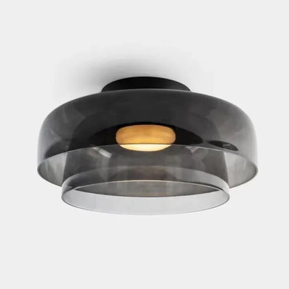 Variant image for Scandinavische Glazen Plafondlamp met LED en Driekleuren Veranderend Licht – Ideaal voor Slaapkamer en Woonkamer-12